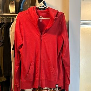 American Giant Lightweight Full Zip women’s XL dusty red